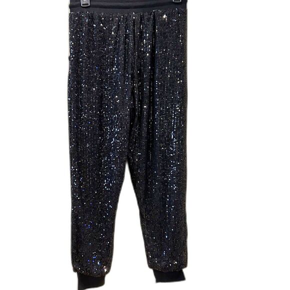 Impressions Sequined Casual Pants - Size Small - Picture 2 of 4